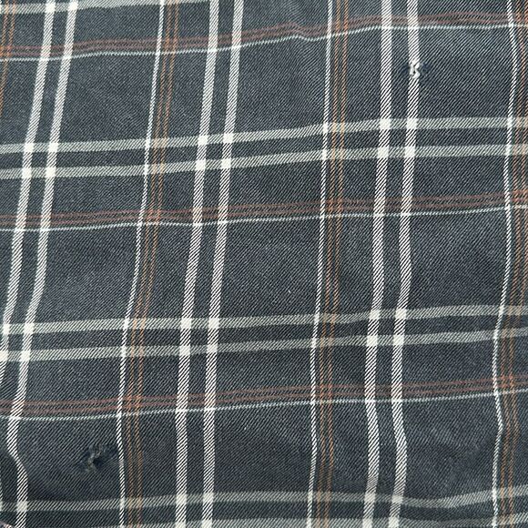 Calvin Klein Jeans Shirt Mens Extra Large Plaid Button Down Distressed 90s Y2K - Picture 5 of 9